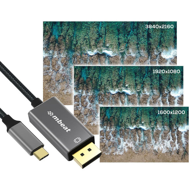 LC7970 - 1.8M 4K USB-C TO DISPLAY PORT - TOUGHLINK - MBEAT