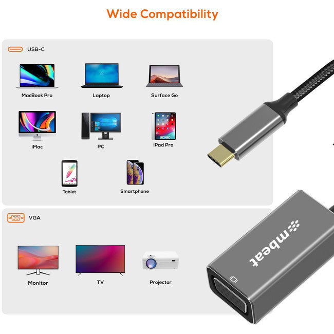 LC7972 - USB-C TO VGA ADAPTER - TOUGHLINK - MBEAT