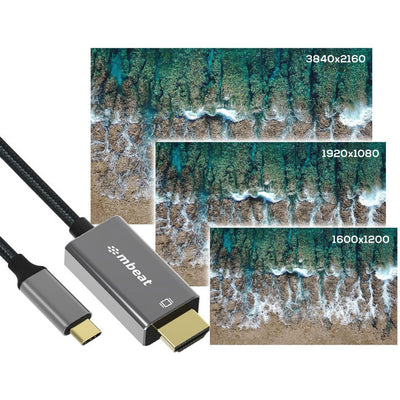 LC7976 - 1.8M USB-C TO HDMI CABLE 4K - TOUGHLINK - MBEAT