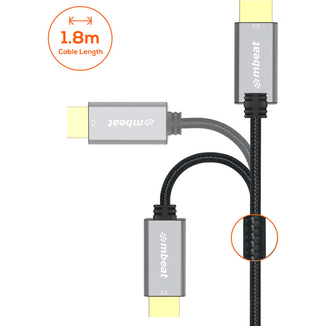 LC7990 - 1.8M MINI DISPLAY PORT TO HDMI - 4K TOUGHLINK - MBEAT