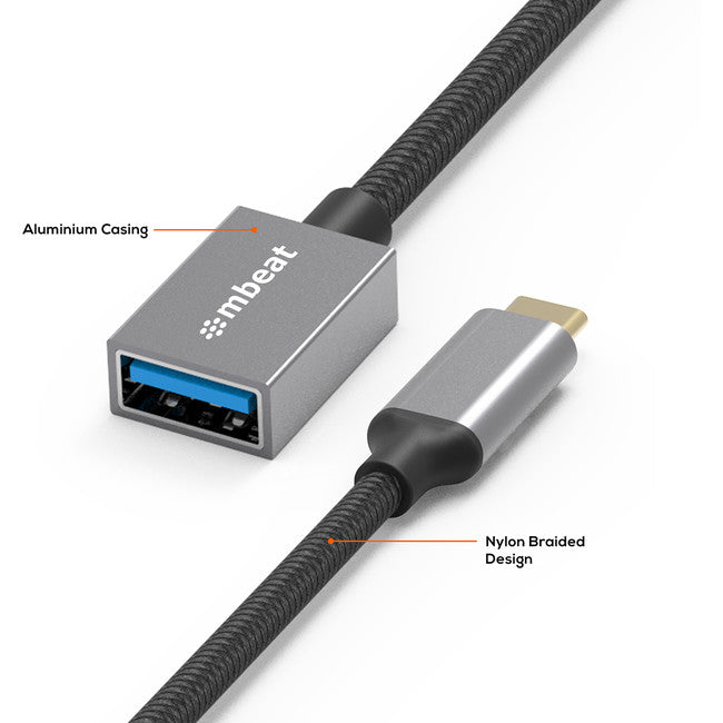 LC7992 - USB-C TO USB3.0 LEAD - 15CM - OTG TOUGHLINK - MBEAT