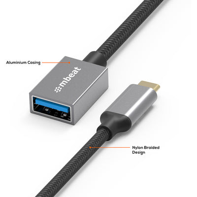 LC7992 - USB-C TO USB3.0 LEAD - 15CM - OTG TOUGHLINK - MBEAT