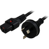K9-3MLK 3M IEC LOCKING POWER LEAD BLACK IEC-C13 IEC406-3