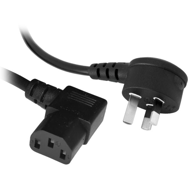K9-RA2MR - IEC C13 POWER LEAD - 2M - RIGHT ANGLE BOTH ENDS BLACK - DOSS