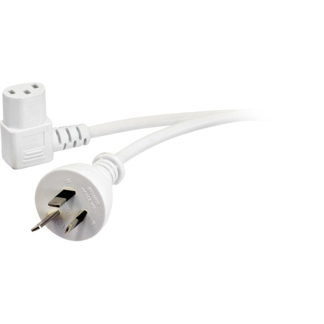 K9-RA2MTW - 2M RIGHT ANGLE IEC POWER LEAD - RIGHT ANGLE IEC END - WHITE - DOSS