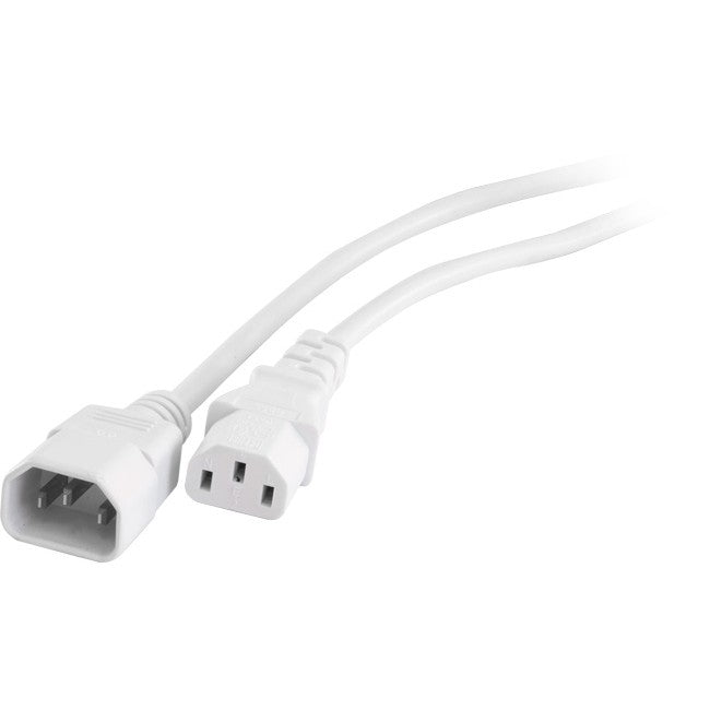 K10-2MTW - 2M WHITE IEC EXTENSION LEAD - COMPUTER MONITOR LEAD - DOSS
