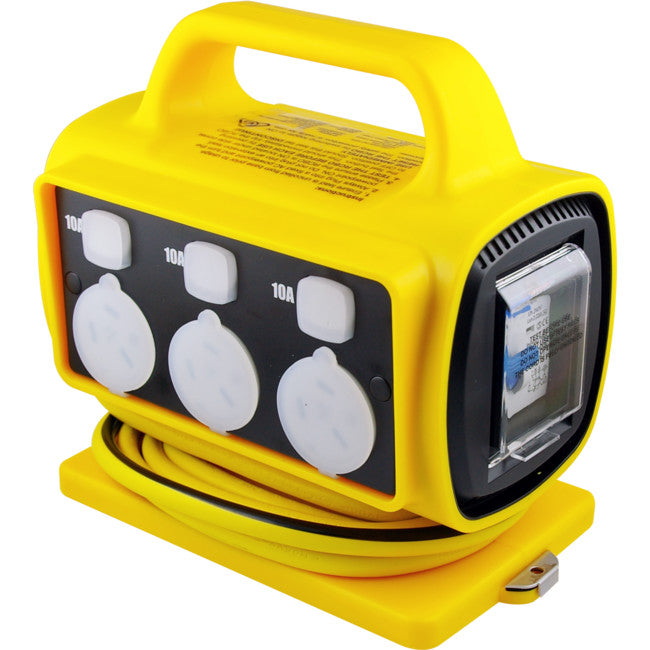 UR1005RU 5X10A RCD PORTABLE POWER BLOCK 10A PLUG & 2 X USB 2.1A ULTRACHARGE UR100/5RU 10A