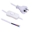 18WS INLINE SWITCH POWER LEAD WHITE 2.3M 2 CORE DOSS