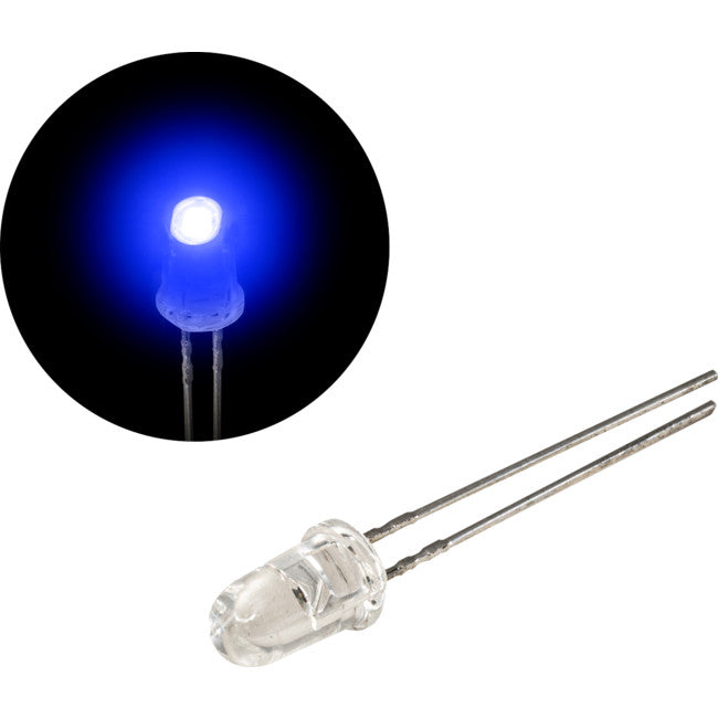ESBB1000 - BLU-LED HIGH INTENSITY 1000MCD - 5MM BLUE LED GLOBE