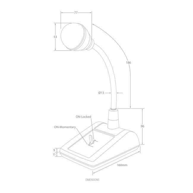 AMX526 - DESK PAGING MICROPHONE - AUSTRALIA MONITOR - AUSTRALIAN MONITOR