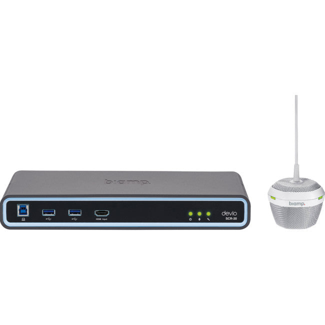 DEVSCR20C CONFERENCING HUB & CEILING MIC DEVIO BUNDLE - WEB BASED BIAMP BIA-DEVSCR20C
