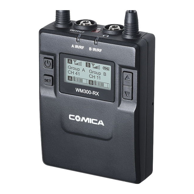 WM300A UHF WIRELESS MICROPHONE WITH DUAL TRANSMITTER COMICA CVM-WM300A
