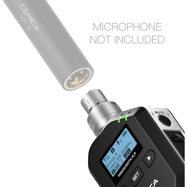 WM300XLR UHF 96CH WIRELESS MICROPHONE WITH XLR TRANSMITTER COMICA CVM-WM200/300XLR