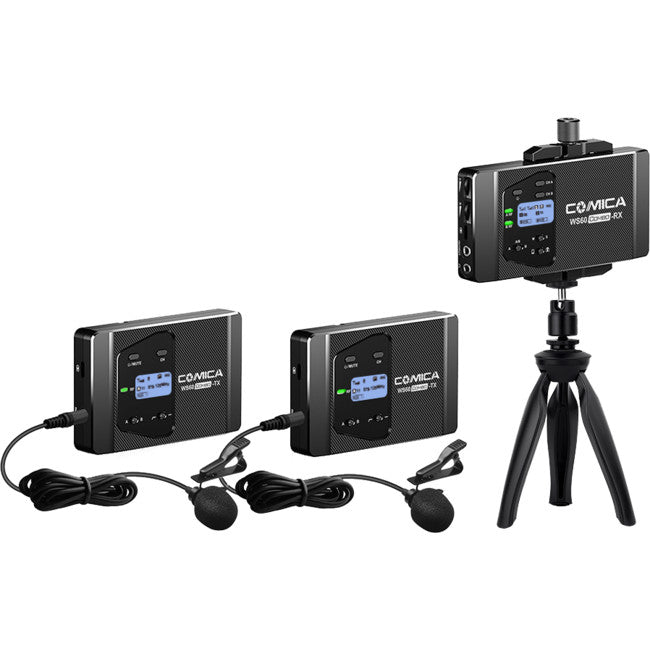 WS60COMBO UHF WIRELESS MICROPHONE DUAL TRANSMITTER AND RECEIVER COMICA CVM-WS60COMBO