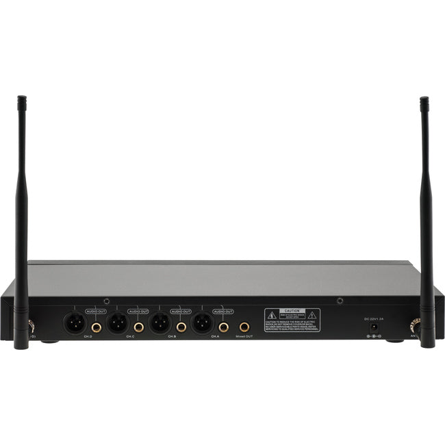 UHF401 4-BAY WIRELESS MIC RECEIVER 2CH (2XUM401) BUILT-IN DOSS