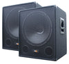 2x 15" inch Active Power PA 1200W Subwoofer for DJ Party Club