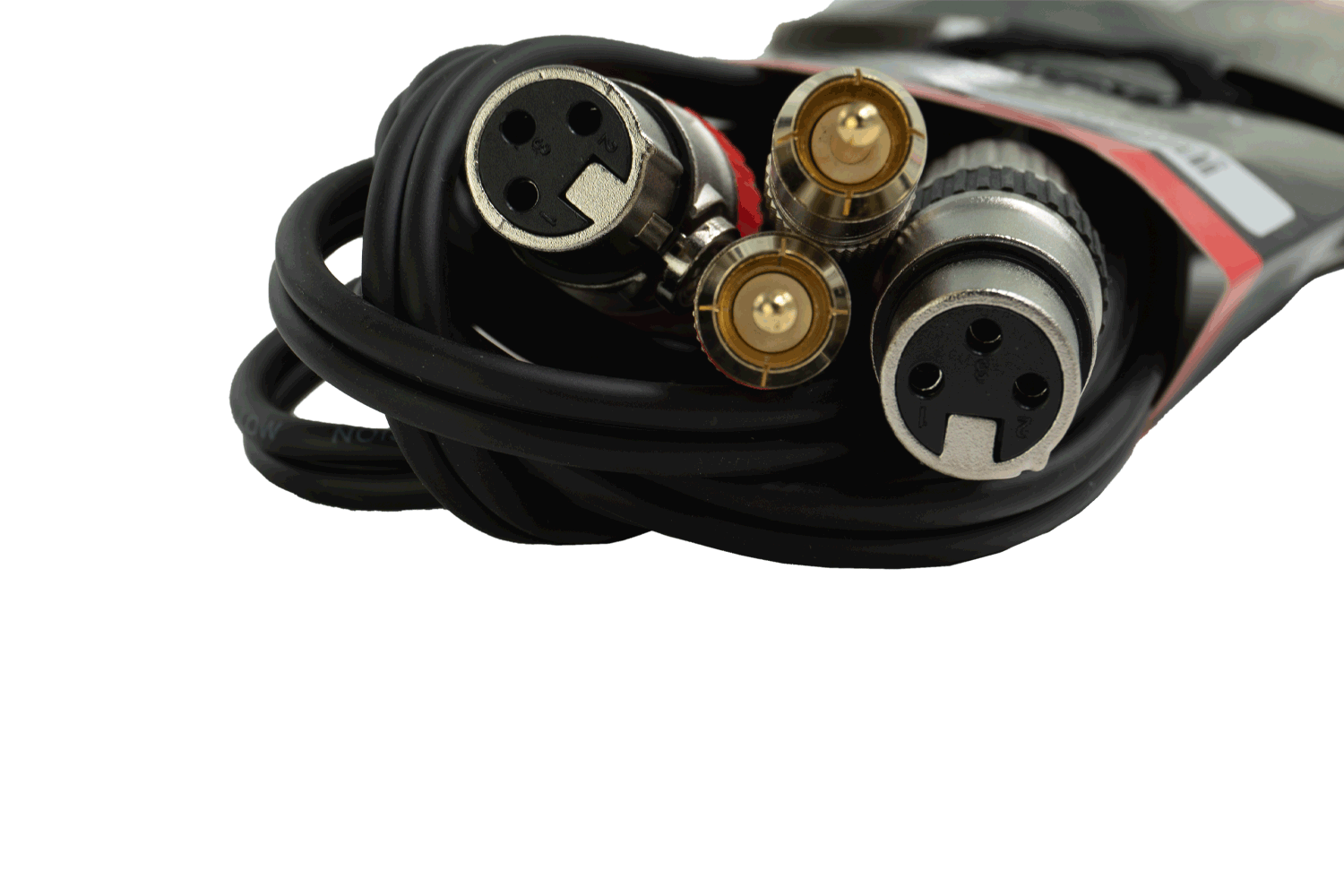 Event Lighting 2XLRF2RCA3EL - 3m 2x XLR 3 Pin Female to 2x RCA Male Signal Lead - Red and Black Ring