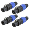Speakon Jack for Speaker Lead PA Cable Chord 2 or 4 Pole Connector Orange or Blue