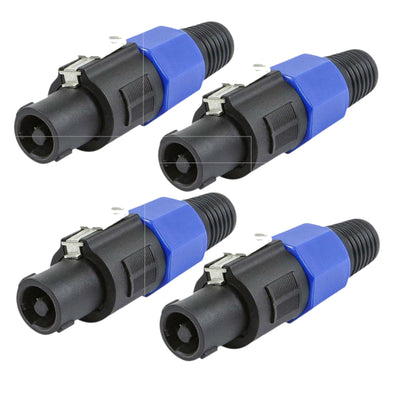 Speakon Jack for Speaker Lead PA Cable Chord 2 or 4 Pole Connector Orange or Blue