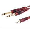 Stereo 1/8" Mini-Jack to Dual 2x 1/4" Left Right Splitter Audio Cable 3.5mm AUX