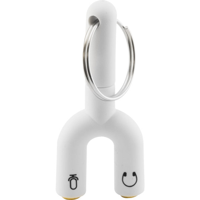 PA1078WH TRRS TO STEREO & MIC ADAPTOR 4POLE PLUG TO 3.5MM CTIA WHITE PRO2