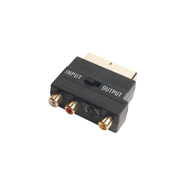 PA4220 SCART PLUG TO RCA & S-VIDEO SOCKETS - SCART VIDEO ADAPTOR PRO2