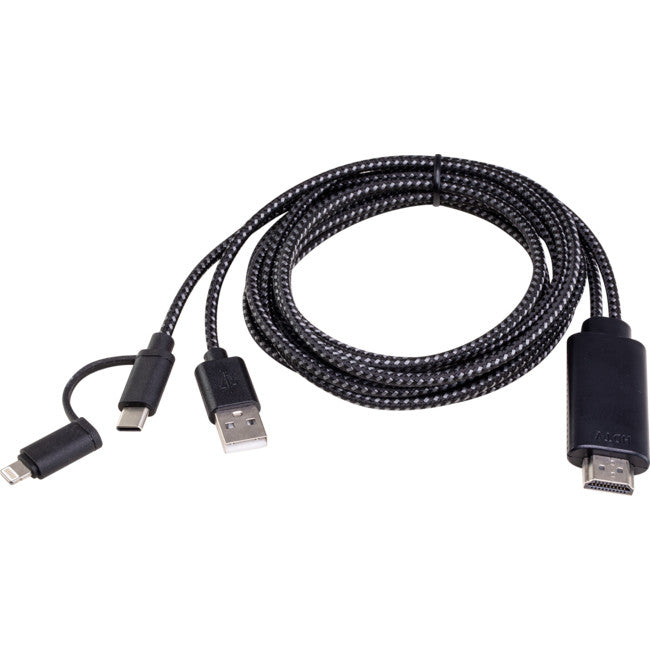 C8P2HDMI TYPE-C LIGHTNING TO HDMI LEAD 1.8M 8 PIN AND TYPE C 2 IN 1 PRO2