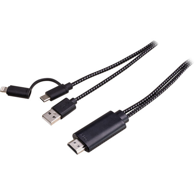 C8P2HDMI TYPE-C LIGHTNING TO HDMI LEAD 1.8M 8 PIN AND TYPE C 2 IN 1 PRO2
