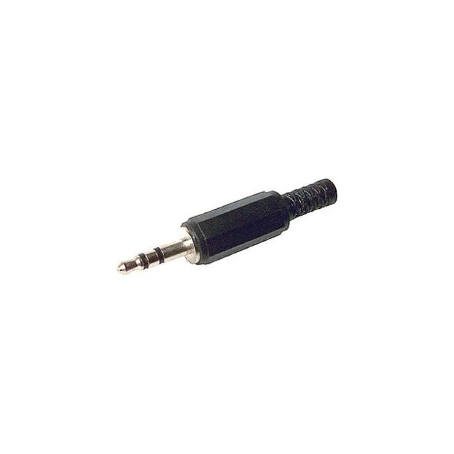 PD1248 3.5MM STEREO PHONO PLUG BLACK PLASTIC