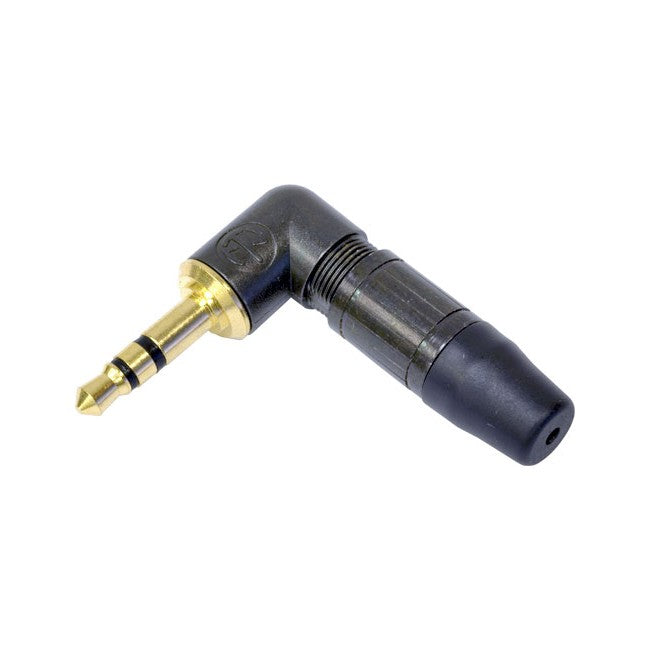 PD1253 3.5MM RIGHT ANGLE STEREO PLUG GOLD PHONO CONNECTOR NEUTRIK NTP3RC-B