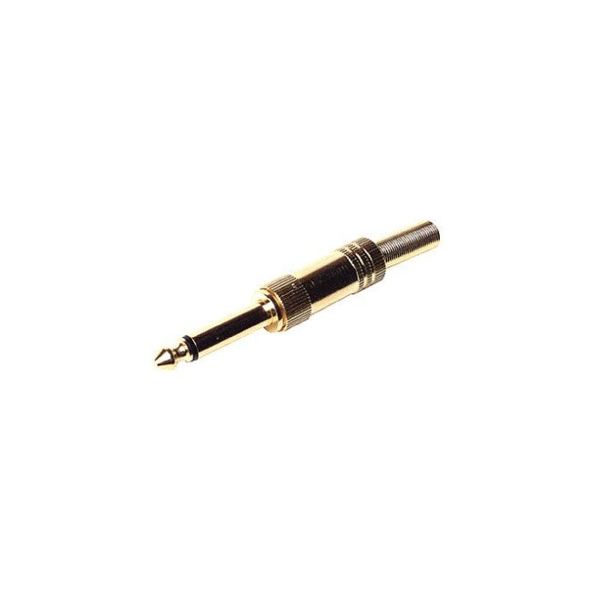 PD1422 6.3MM GOLD MONO PHONO PLUG SPRING PROTECTION AP-316G