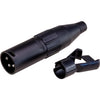 PD5304 3 PIN XLR LINE PLUG ( AC3MB ) METAL BLACK AMPHENOL AC3MB