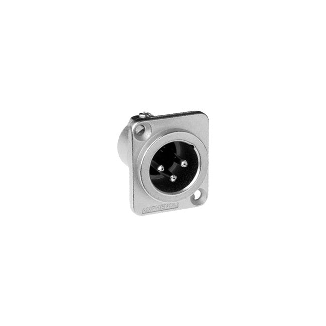 PD5340 3 PIN PANEL XLR PLUG ( AC3MDZ) SQUARE METAL AMPHENOL AC3MDZ