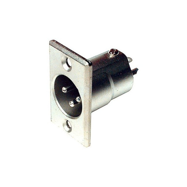 PD5348 3 PIN PANEL XLR PLUG (AC3MPNZ) METAL RECTANGULAR AMPHENOL AC3MPNZ