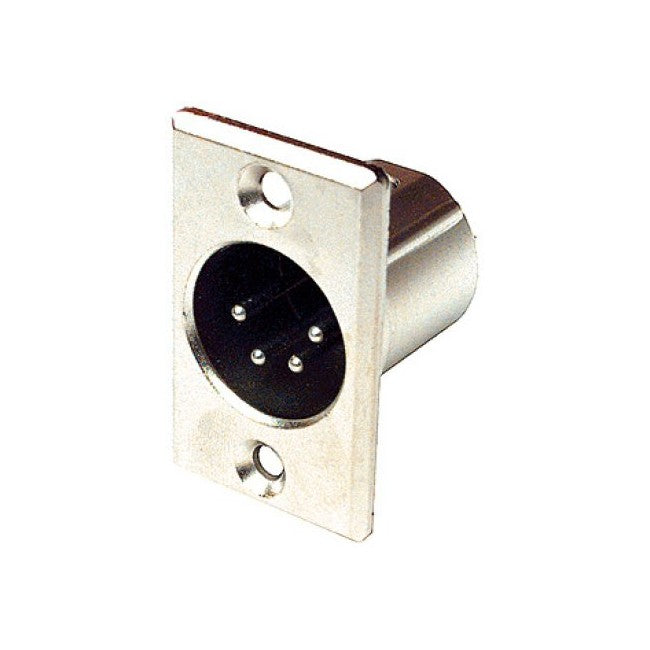 PD5356 4 PIN PANEL XLR PLUG METAL RECTANGULAR AMPHENOL AC4MPNZ