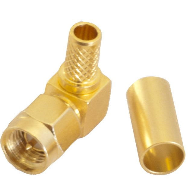 PG1622 RIGHT ANGLE SMA CRIMP PLUG SUIT RG58 LL195 JR6888