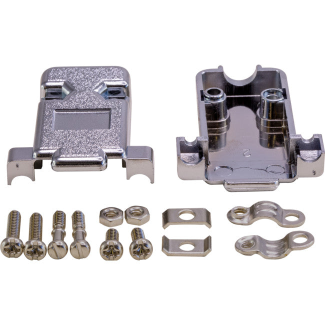 PJ5401 DB9 WAY D RANGE COVER CHROME BACKSHELL D-136