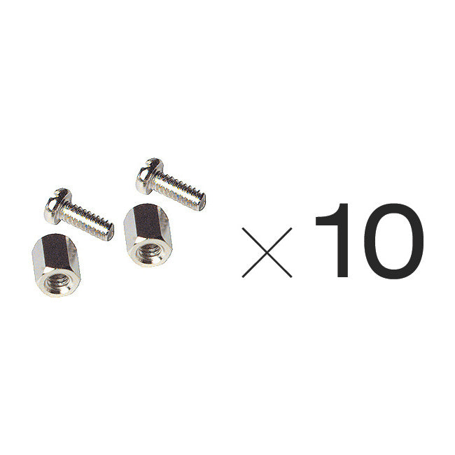 PJ6001 SHORT BUSHING 10 PAIRS SCREWS M3 D-154 (PK10)