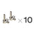 PJ6003 LONG BUSHING 10 PAIRS NUTS M3 D-159/H (PK10)