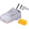 T3SPSC6G1.35 50PK STP RJ45 CAT6A SNAP PLUG SHIELDED EXT GROUND 2PC1.35MM T3 SP-STP-13X-50AP