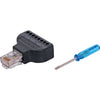 PK4008 RJ45 SCREW TERMINAL MODULAR PLUG 568B WIRING DOSS P0665