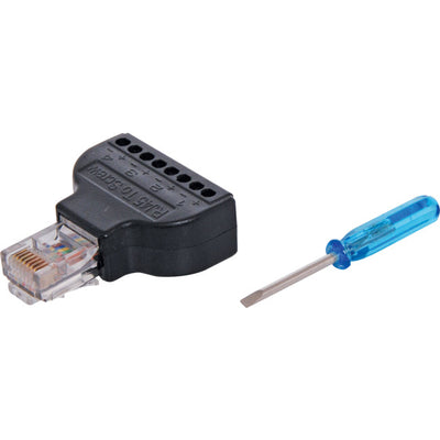 PK4008 RJ45 SCREW TERMINAL MODULAR PLUG 568B WIRING DOSS P0665