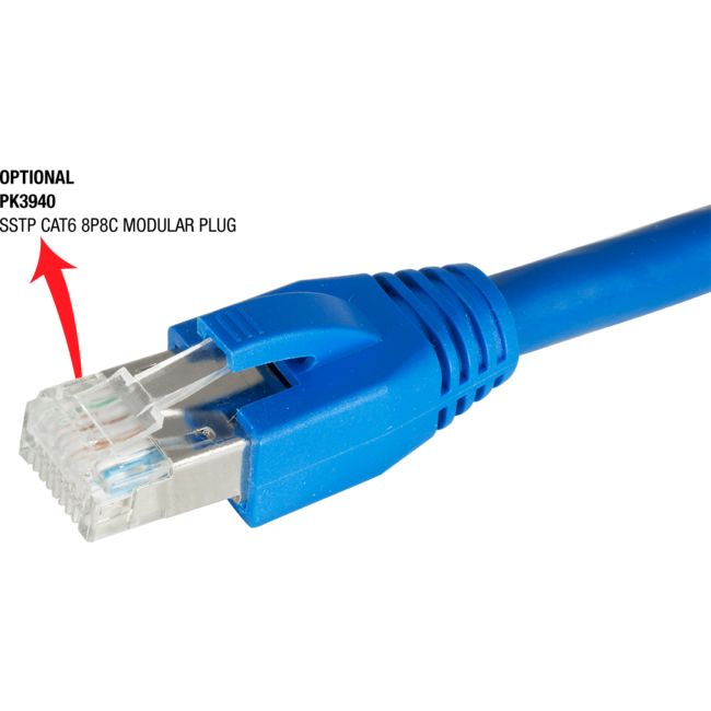 PK4050 RJ45 RUBBER BOOT SUITS PK3940 8MM FOR CAT5E/6 BLUE SHIELDED DOSS