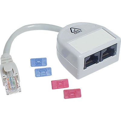 PK4515 RJ45 SPLITTER DATA TO DATA 100MM CORD 3-U5 P2315