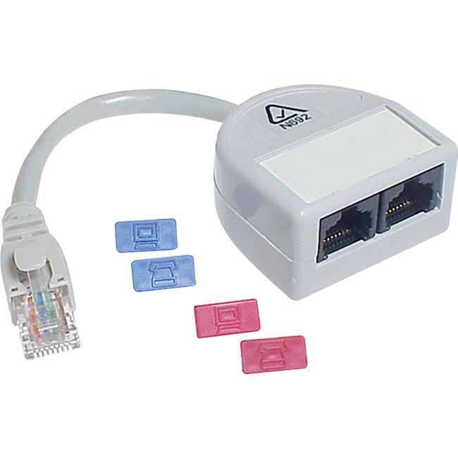 PK4517 - RJ45 SPLITTER VOICE TO VOICE - 100MM CORD 3-U3
