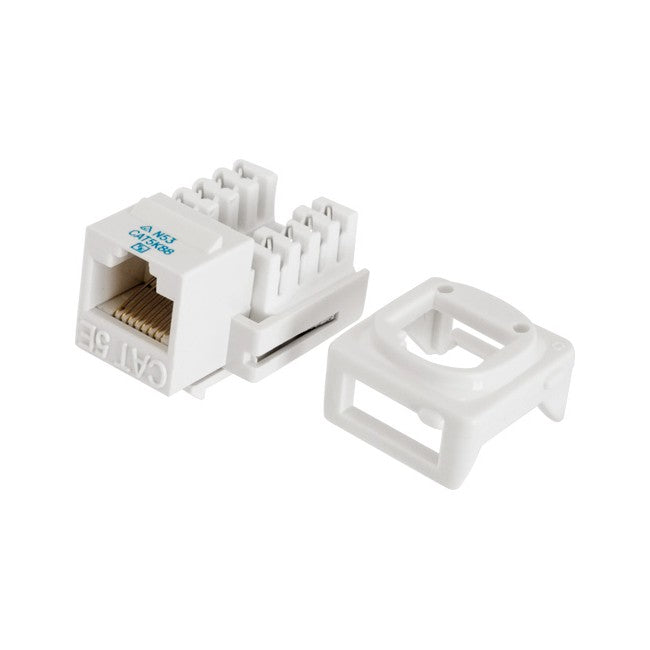 PK4534 RJ45 CAT5E MECHANISM SOCKET 8P8C KEYSTONE  E139423 TE KS8890T-K/WHT/PK10