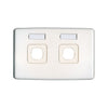 PK4562 2 GANG NAME WALL PLATE ID TAG STANDARD DESIGN TE FMP288SP/WHT