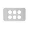 PK4588 6 GANG WALL PLATE SUITS CLIPSAL 2000 PRO2 05DWP06