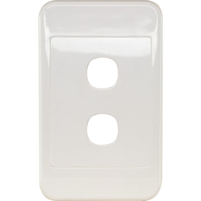 PK4592 2 GANG WALL PLATE WHITE CLIPSAL 2000 SERIES CLIPSAL CLI2032VHWE