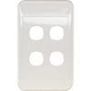 PK4594 4 GANG WALL PLATE WHITE CLIPSAL 2000 SERIES CLIPSAL CLI2034VHWE